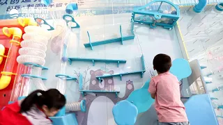 indoor playground interactive mechincal ball wall 4+1