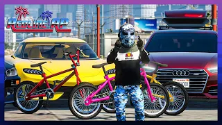 GTA 5 Roleplay - RedlineRP - STEALING CARS WITH INSANE BMX  # 416
