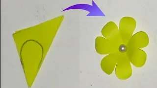 Very Easy Paper Flower Craft | Paper Flower Making Step By Step | DIY Flower Craft