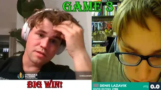 BIG WIN!! Magnus Carlsen vs Denis Lazavik || Chessable Masters 2024 - G2