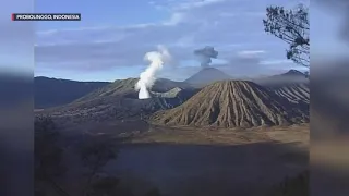 Indonesia’s Semeru volcano spews ash into sky