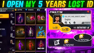 I OPENED MY 5 YEARS LOST ID 😱 मगर ये भूतिया निकला || FREE FIRE 🔥