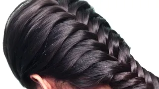 Easy french hair braided hairstyle! easy hairstyle.#viralvideo #youtube #subscribe #hairstyle