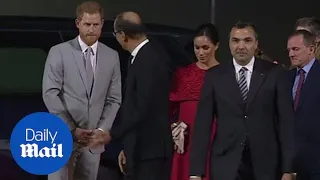 Prince Harry and Meghan Markle arrive at Casablanca Airport