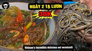 Hanoi Food | Giant 25-Year Eel Vermicelli: Secret to Sweet, Non-Fishy Eel, Selling 400kg/Day