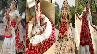 red & white lehenga designs // new gujrati bridal lehenga designs // #gujratilehenga