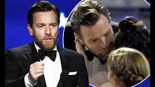 Ewan McGregor kisses Mary at Critics' Choice Awards