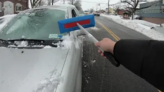 NYC first blizzard of 2021- Shoveling out my car.