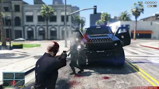 GTA 5 - Rockford Hills Police Station Massacre + Six Star Escape