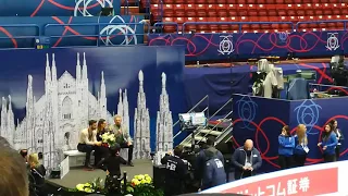 GABRIELLE PAPADAKIS/ GUILLAUME CIZERON DO AN INTERVIEW AFTER THE VICTORY CEREMONY - WORLDS 2018