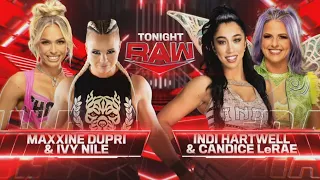 Maxxine Dupri & Ivy Nile vs Indi Hartwell & Candice LeRae | WWE RAW 03/11/24