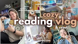 READING VLOGS are back! 📚 | unboxing book haul, reading 3 books, hobbies, & sunday reset!