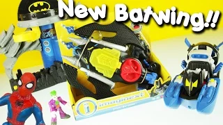 New Imaginext BATMAN Batwing Toy unboxing opening imaginext toys with SPIDER MAN and JOKER