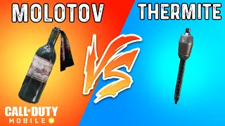 THERMITE VS MOLOTOV | Which one is better & Best Lethal Equipment ? In Call Of Duty Mobile | Hindi