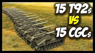 ► 15 T92s vs 15 CGCs - Ultimate Artillery Battle! - World of Tanks: Face Off #21