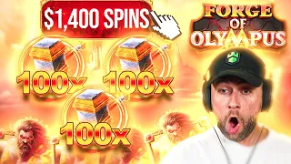 I did MAX BET and HIT A 100x MULTI on the *NEW* FORGE OF OLYMPUS!! (Bonus Buys)