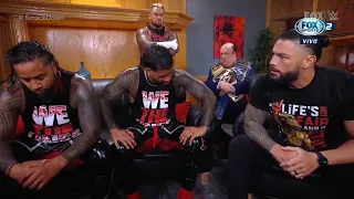Roman Reigns confronta a The Usos en Backstage - WWE Smackdown 19/05/2023 (En Español)