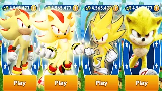 Sonic Dash - New Super Character - Super Sonic vs Super Shadow All Fully Upgraded - Run Gameplay