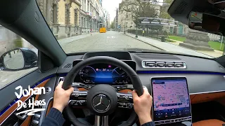 MERCEDES 2021 S350d 4MATIC S-CLASS 286 HP POV TEST DRIVE