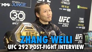 Zhang Weili Open to Tatiana Suarez or Yan Xiaonan in China After Dominant Defense | UFC 292