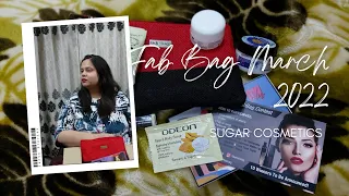 The Empower Her March 2022 Fab Bag|Unboxing and Review |#fabbag #sugarcosmetics #india #march2022