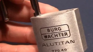 (picking 194) Fun - Burg Wächter ALUTITAN (5 pins) picked upside down and behind the back