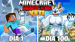 SOBREVIVÍ 100 DÍAS como un YETI en MINECRAFT HARDCORE!