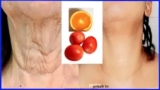 Nobody will believe your age use orange to remove neck line forever / remove neck wrinkles naturally