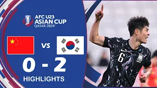 China U23 vs. Korea Republic U23 0-2 Highlights | AFC U23 Asian Cup 2024
