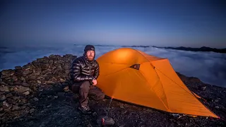 Freezing Mountain Camping Above The Clouds