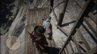 Red Dead Redemption 2 шляпа невада и труп возле лица на горе