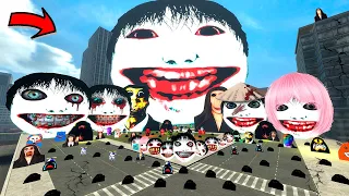 NEW YOSHIE NIGHTMARE FAMILY KIMURA AND ROSALIA VS OBUNGA BIG BOSS VS Too Much Nextbots in Gmod