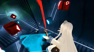 BeatSaber playing is recorded by LIV with camera operator