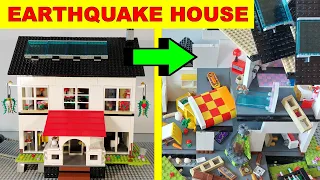 LEGO EARTHQUAKE Realistic HOUSE COLLAPSE