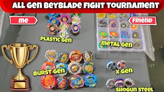 Beyblade ALL GENERATION  like plastic,metal,burst ,beyblade x battle | me vs friend