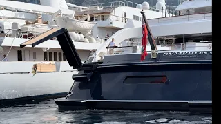 Re-docking of 101m $150MILLION  SYMPHONY Luxury Superyacht ° Feadship ° Monaco