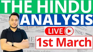The Hindu Newspaper Analysis | 1 March 2023 | Current Affairs for UPSC | Sahil Saini