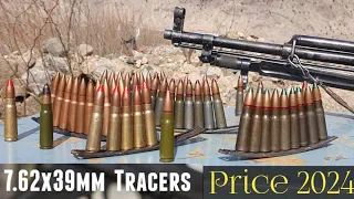 Ak47 Tracer rounds price & Firing at Night|shooting 7.62×39mm tracer