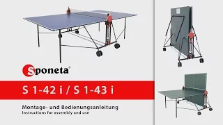 Sponeta S 1-42 i / S 1-43 i - Montageanleitung Tischtennistisch / Instructions for assembly and use