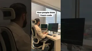 How people think I learn code😂 #respect #short #youtubeshorts