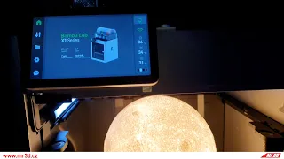 Svítící lampička Měsíc na Bambulab X1C - Rychle, ale funkčně