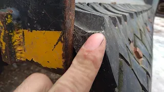 Как сделать резину на отвал к трактору.