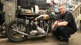 Triumph 3HW Bobber, Sand Bent Exhaust pipe to fit a Triumph which served in WW2 #custom #motorcycle