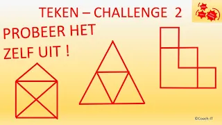 De Teken – Challenge 2 *** Zonder je pen op te heffen! *** Jouw dagelijkse braintraining