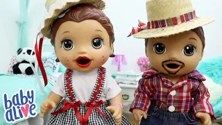 BABY ALIVE GÊMEOS LAURINHA E FELIPINHO VÃO PRA FESTA JUNINA DA ESCOLA