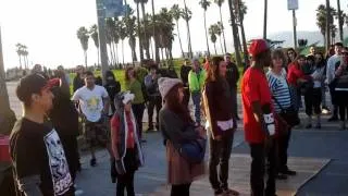 Fun performance on Venice Beach