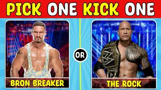 Who's the Best? Pick One Kick One NXT Vs WWE Wrestlers Challenge 💪