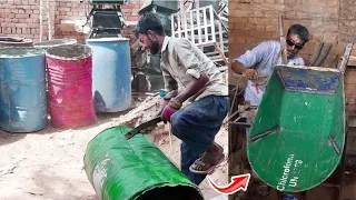 Reuse Old Oil Drum As Wheelbarrow