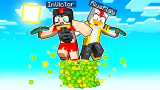 ¿PUEDES SOBREVIVIR EN UN BLOQUE DE EXPERIENCIA? 😱 INVICTOR y RIUS en MINECRAFT