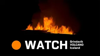 Grindavik Iceland -  The moment of Volcano eruption